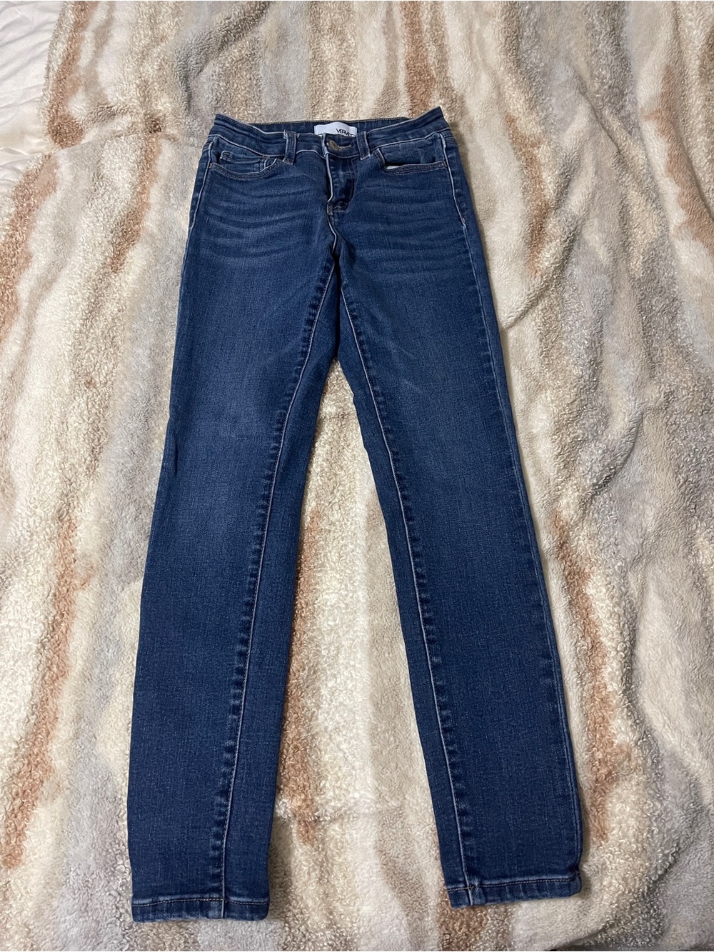 Women's Dark Indigo Skinny Jeans with Stretch